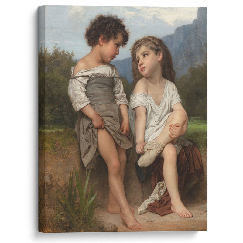 Au bord du ruisseau - William Bouguereau - Canvas Print