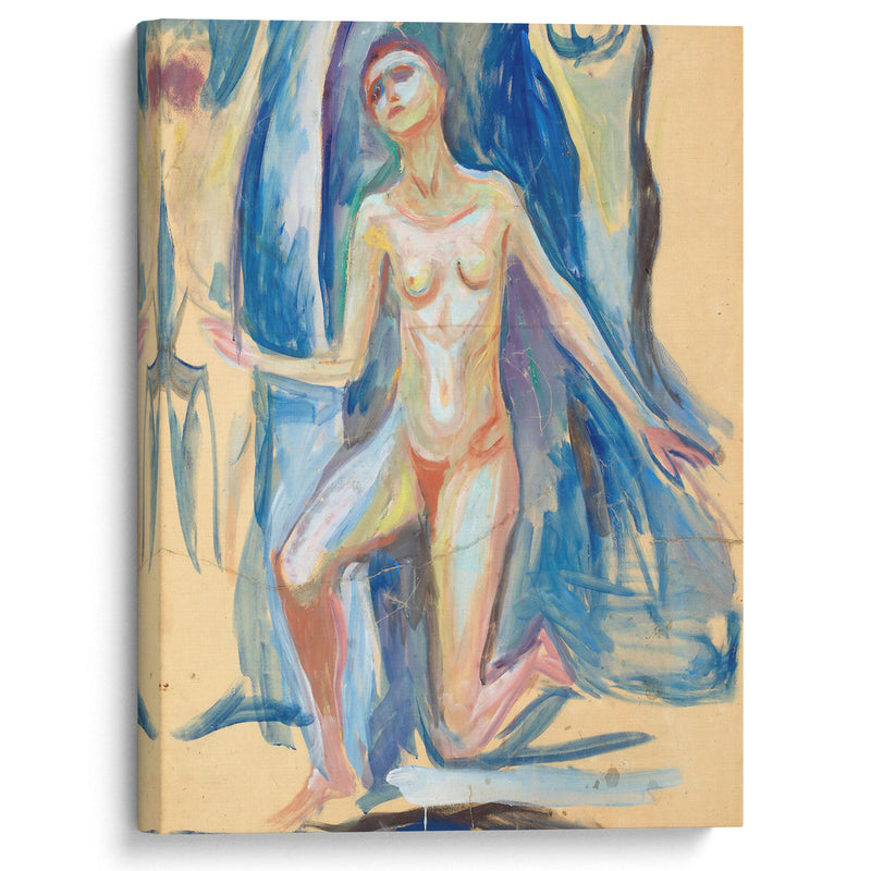 Kneeling Female Figure (1927–29) - Edvard Munch - Canvas Print