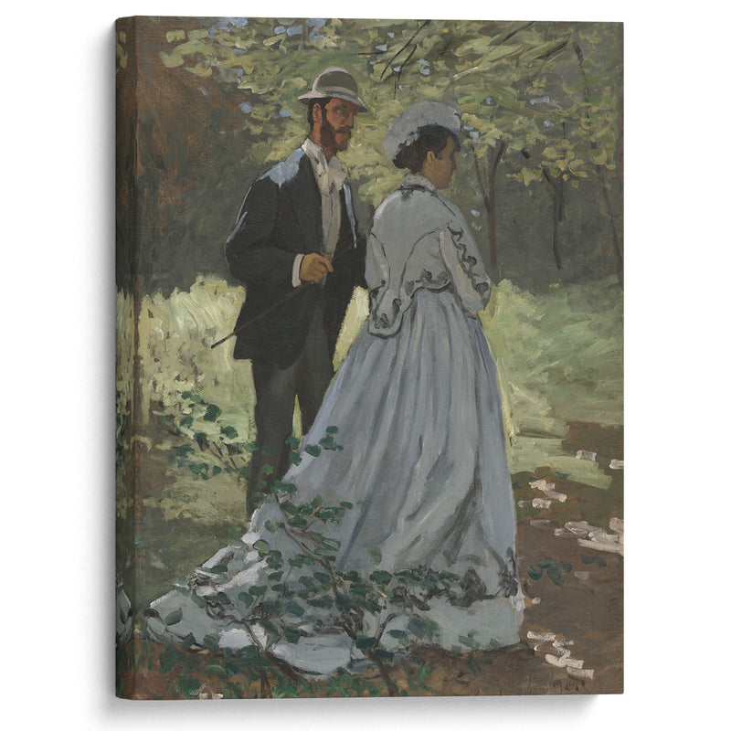 Bazille and Camille (Study for Déjeuner sur l’Herbe ) (1865) - Claude Monet - Canvas Print