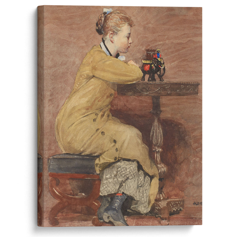 Woman and Elephant (circa 1877) - Winslow Homer - Canvas Print