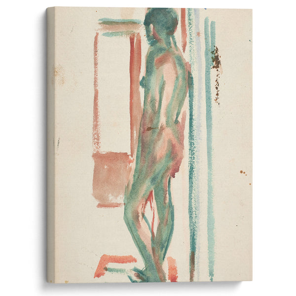 Stående akt (1926-1927) - Edvard Munch - Canvas Print