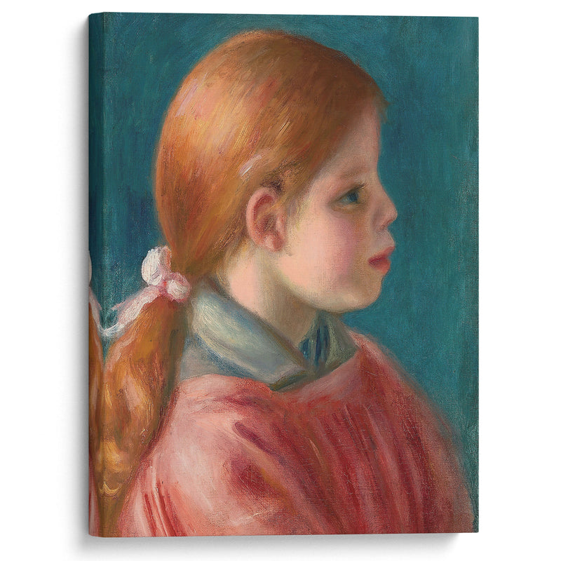 Tête de jeune fille (1888) - Pierre-Auguste Renoir - Canvas Print