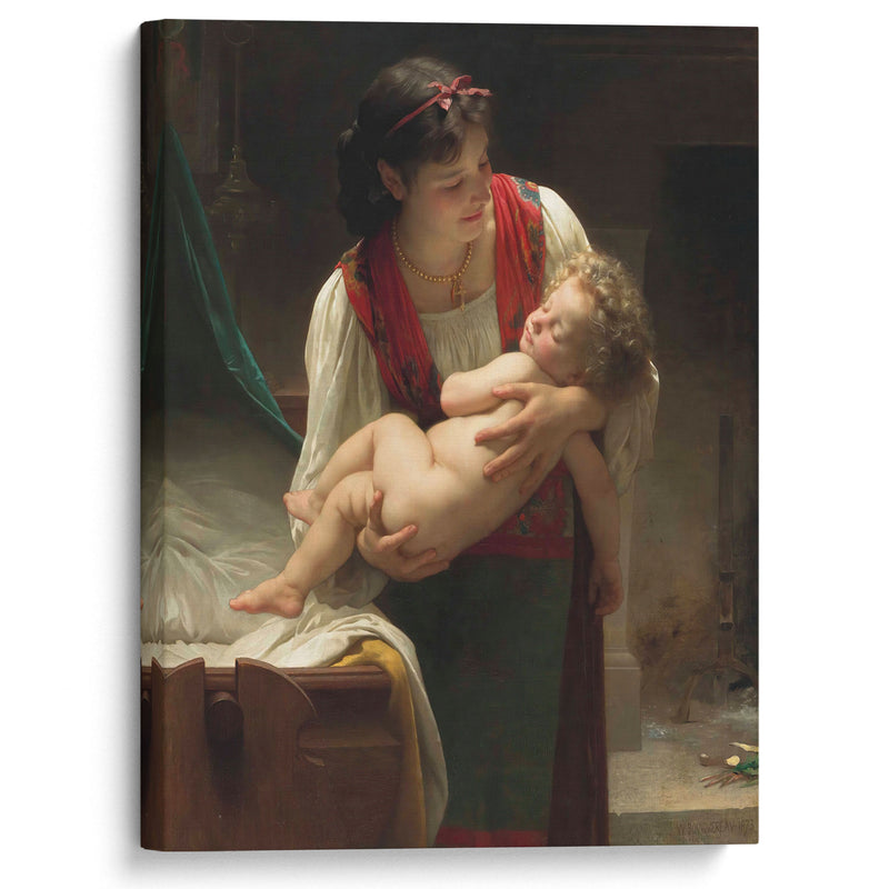 Berceuse (Le coucher) (1873) - William Bouguereau - Canvas Print