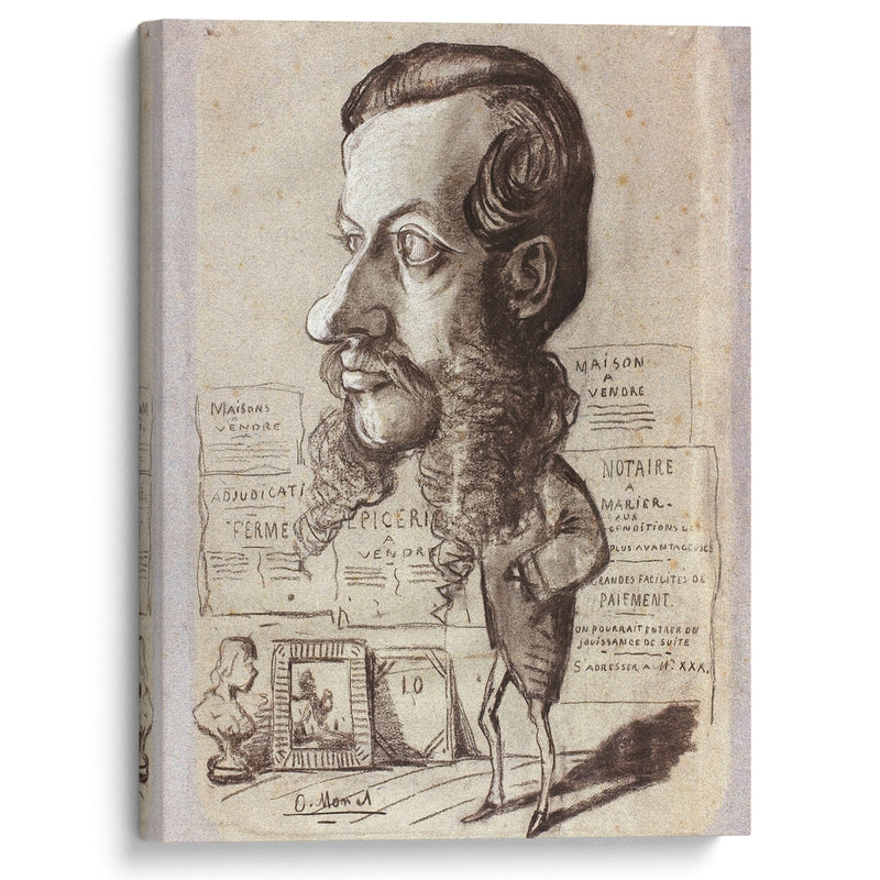 Caricature of Léon Manchon (1858) - Claude Monet - Canvas Print