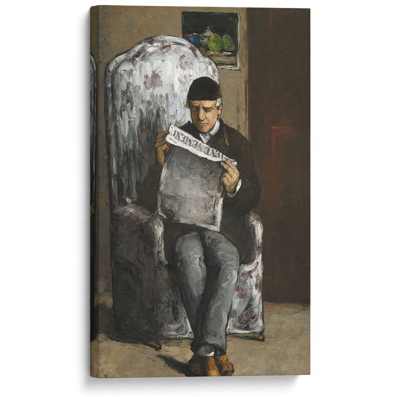 The Artist’s Father,Reading L’Événement (1866) - Paul Cézanne - Canvas Print