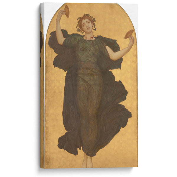 A Dancing Girl with Cymbals in a Green Robe (circa 1869) - Frederic Leighton - Canvas Print