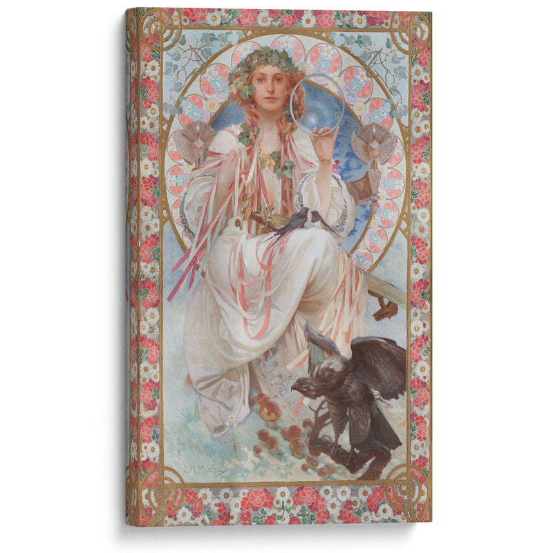 Portrait Of Josephine Crane-Bradley As Slavia (1908) - Alphonse Mucha - Canvas Print