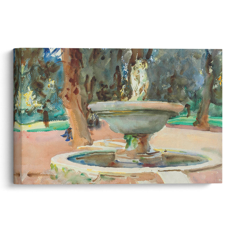 Fontana dei Pupazzi, Villa Borghese, Rome (circa 1906-07) - John Singer Sargent - Canvas Print