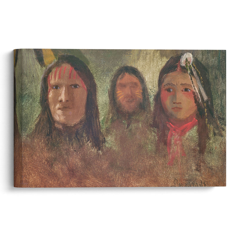 Three Indians (1888) - Albert Bierstadt - Canvas Print