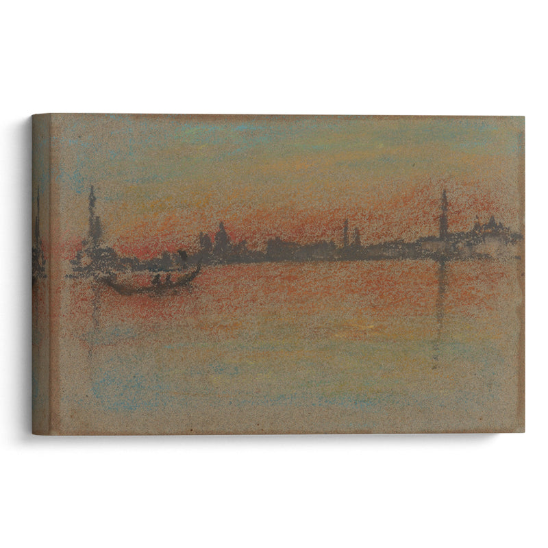 Venice; Sunset on Harbour (1880) - James Abbott McNeill Whistler - Canvas Print