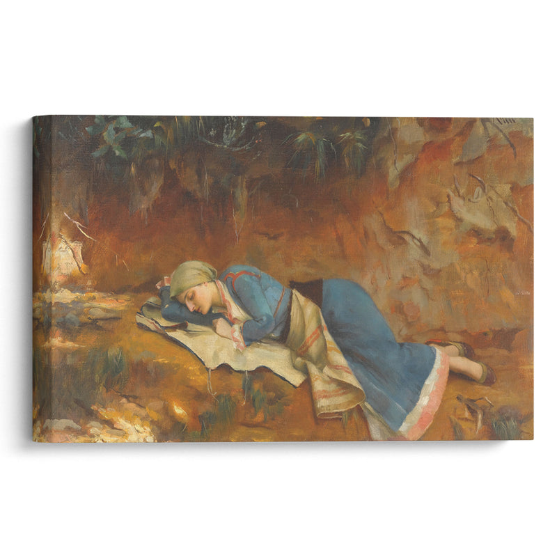 Resting Greek Girl - Theodoros Ralli - Canvas Print
