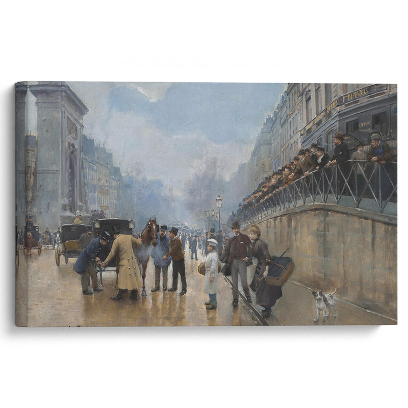 L’accident; Porte Saint-Denis - Jean Béraud - Canvas Print