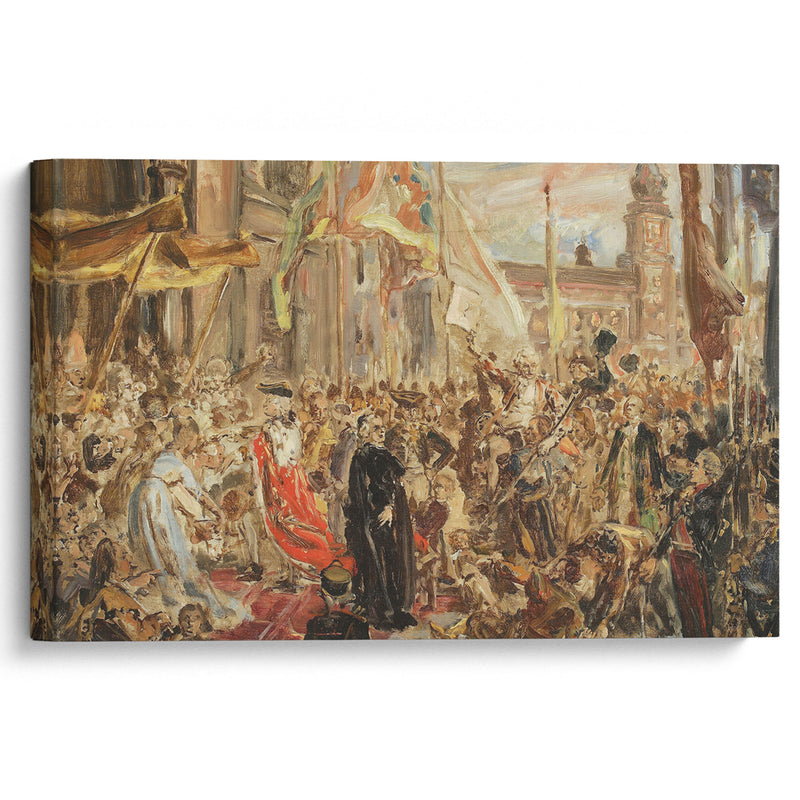 Sketch for the painting “Constitution of the 3 May” (1890) - Jan Matejko - Canvas Print