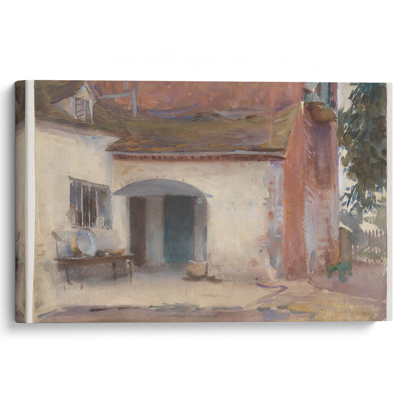 House and Courtyard (between 1895 and 1903) - John Singer Sargent - Canvas Print