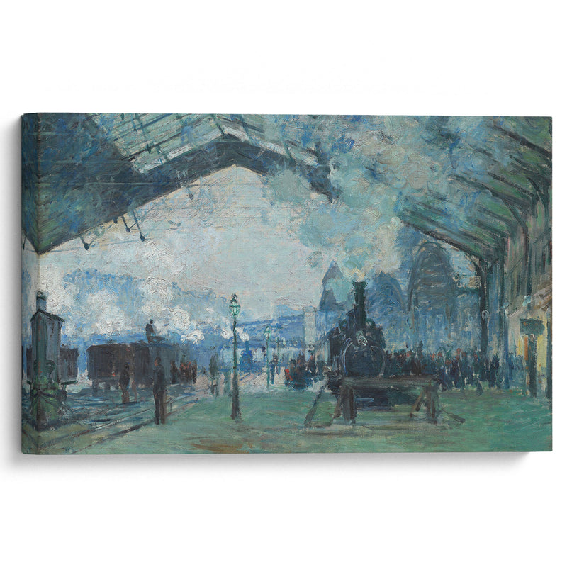 Arrival of the Normandy Train, Gare Saint-Lazare (1877) - Claude Monet - Canvas Print