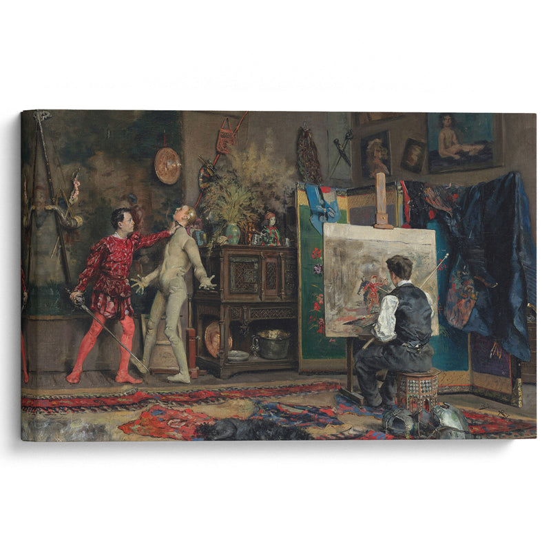 In The Artist’s Studio (1875) - Julius Leblanc Stewart - Canvas Print