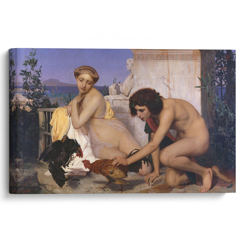 Young Greeks Attending a Cock Fight (1846) - Jean-Léon Gérôme - Canvas Print