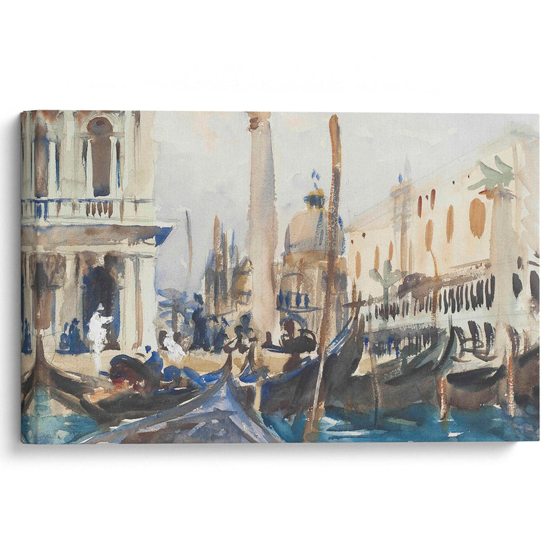 The Piazzetta with Gondolas (circa 1902-04) - John Singer Sargent - Canvas Print