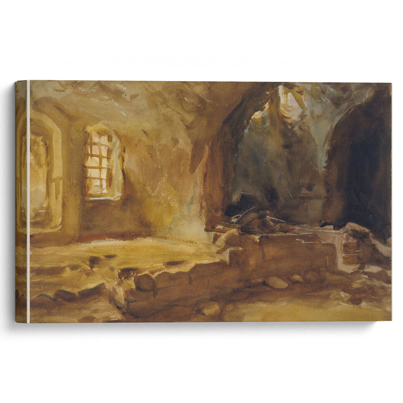 Ruined Cellar—Arras (1918) - John Singer Sargent - Canvas Print