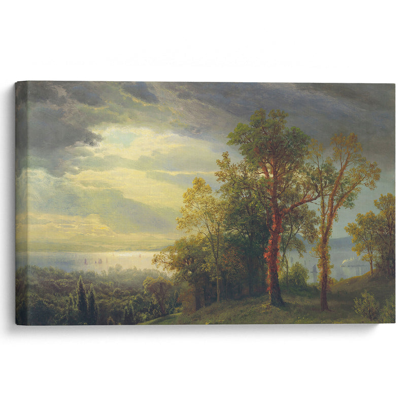 View on the Hudson (1870) - Albert Bierstadt - Canvas Print