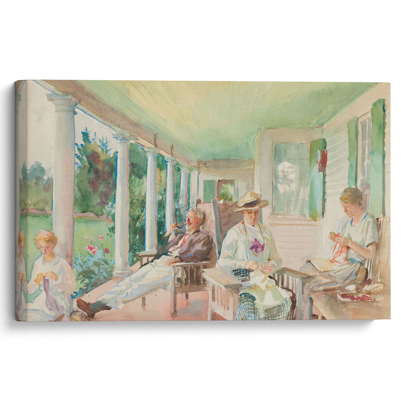 On the Verandah (1920) - John Singer Sargent - Canvas Print