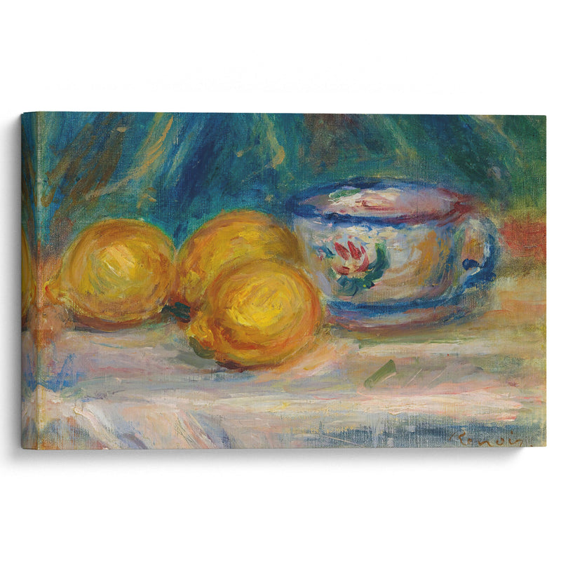 Nature Morte, Trois Citrons Et Une Tasse (circa 1895) - Pierre-Auguste Renoir - Canvas Print