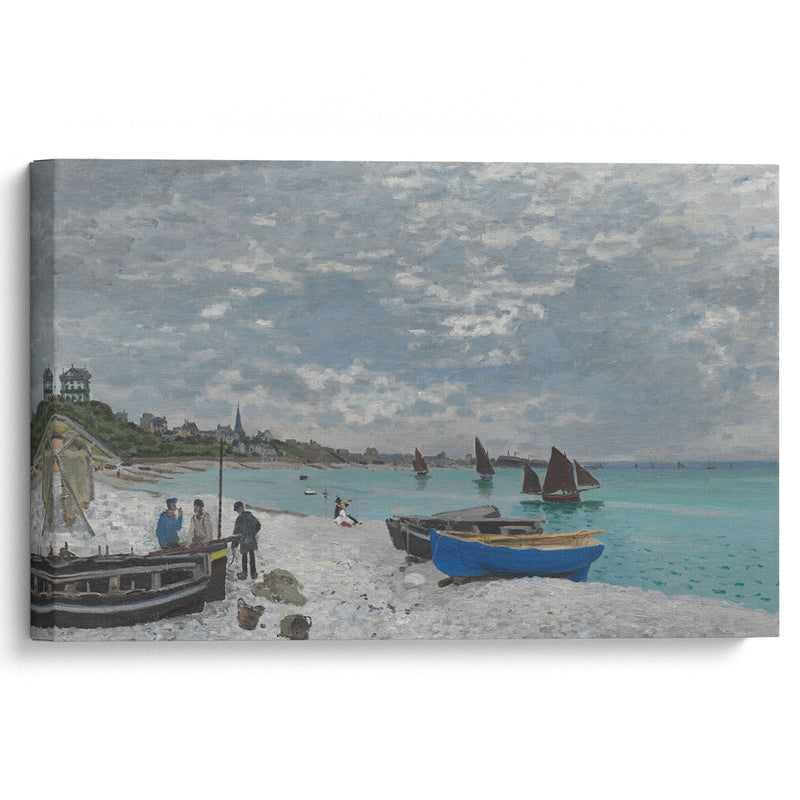 The Beach at Sainte-Adresse (1867) - Claude Monet - Canvas Print