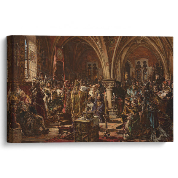 The First Parliament in Łęczyca, from the series “History of Civilization in Poland” (1888) - Jan Matejko - Canvas Print