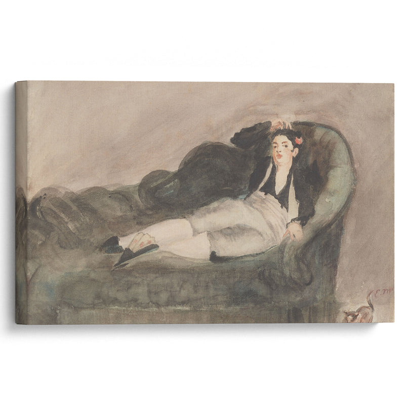 Copy of Reclining Young Woman in Spanish Costume (1862) - Édouard Manet - Canvas Print