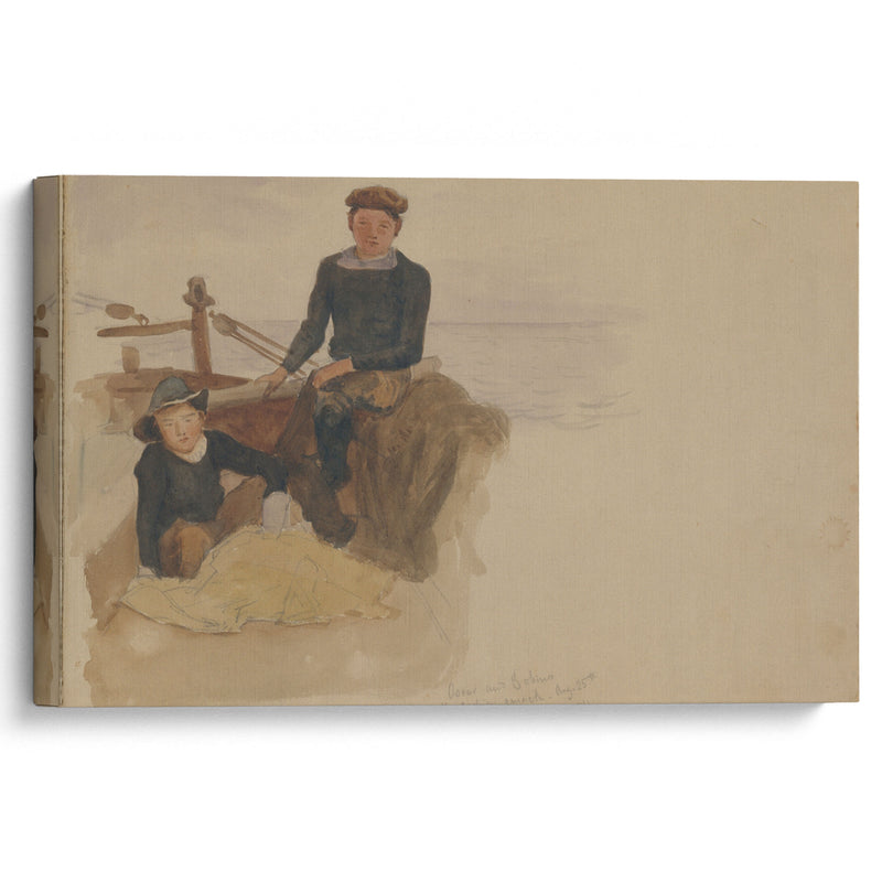 Oscar and Bobino on the Fishing Smack (1874) - John Singer Sargent - Canvas Print