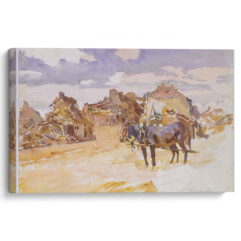 Mules and Ruins (1918) - John Singer Sargent - Canvas Print