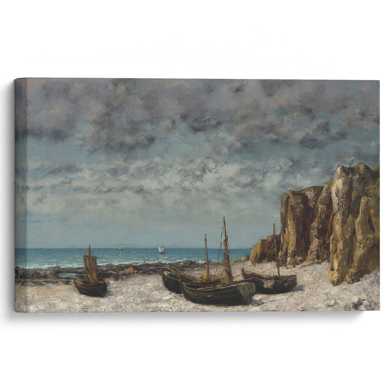 Boats on a Beach,Etretat (c. 1872-1875) - Gustave Courbet - Canvas Print