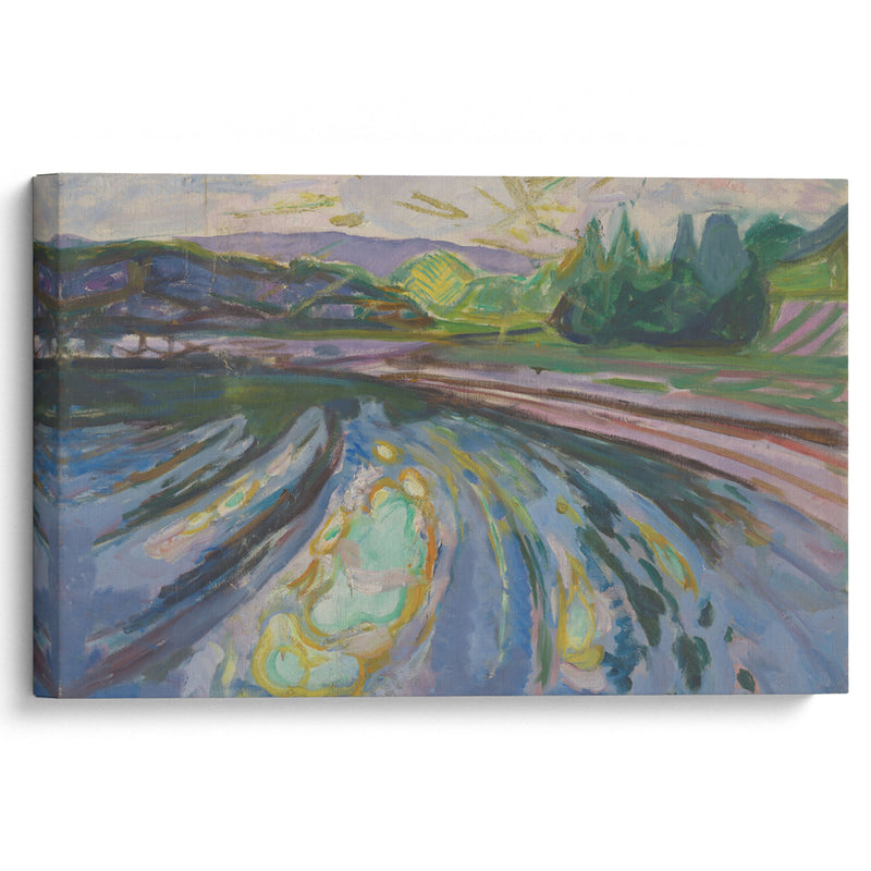 Waves Against The Shore (1911–12) - Edvard Munch - Canvas Print