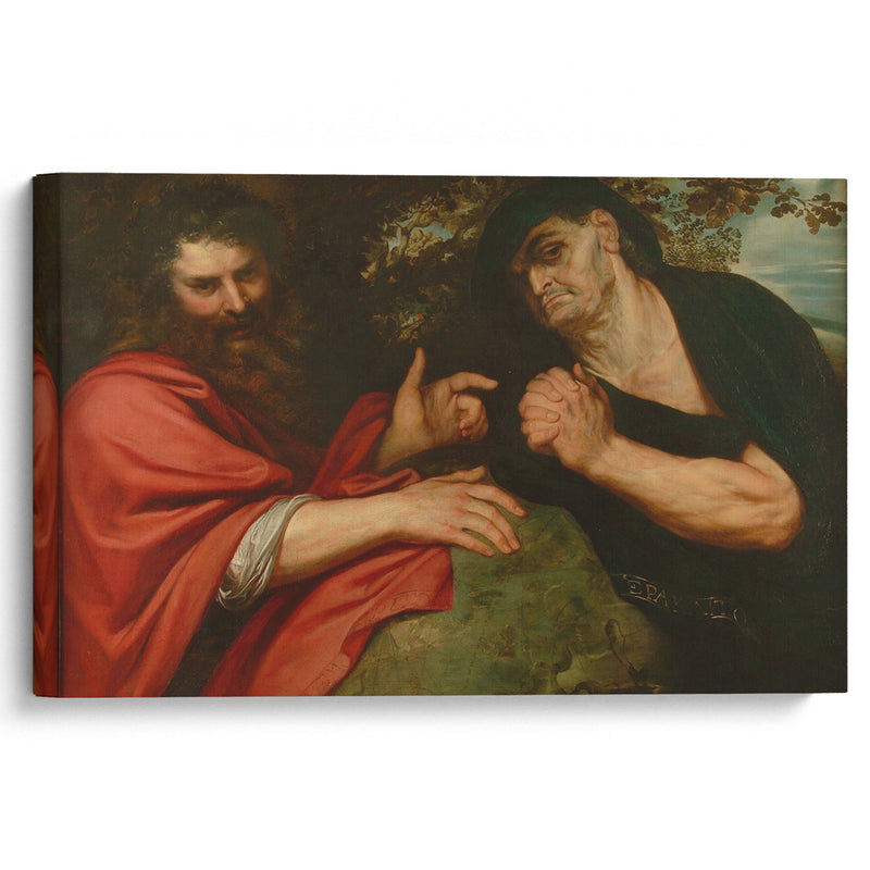 Democritus and Heraclitus (1603) - Peter Paul Rubens - Canvas Print