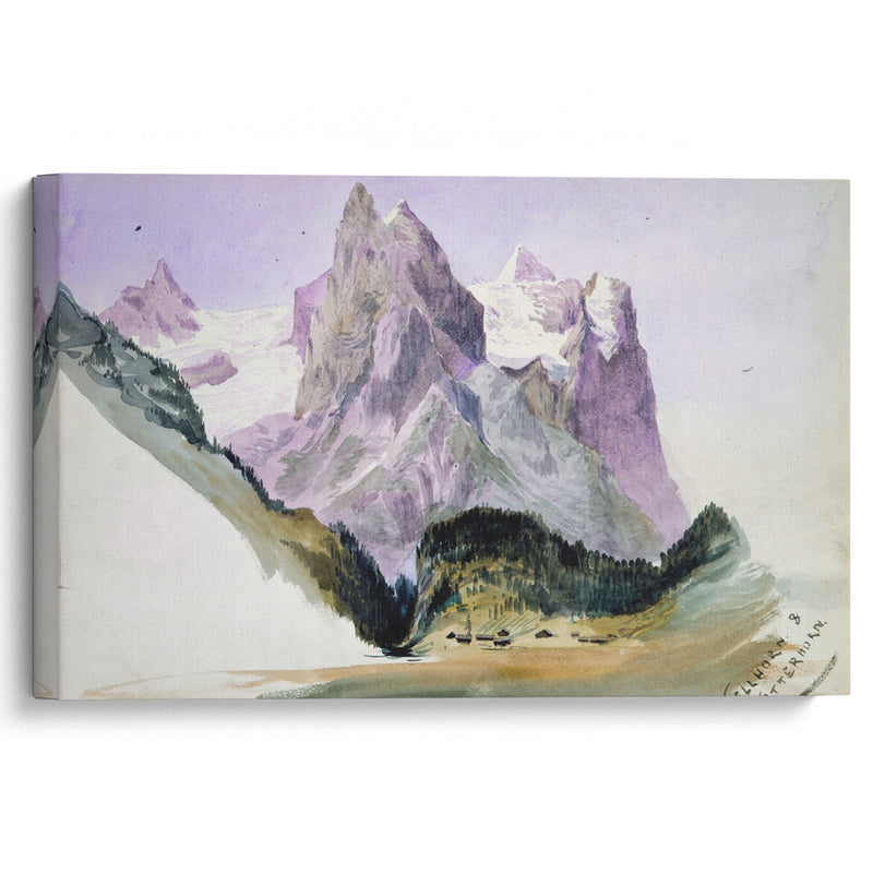 Wellhorn and Wetterhorn from Brunig (overleaf) (1870) - John Singer Sargent - Canvas Print