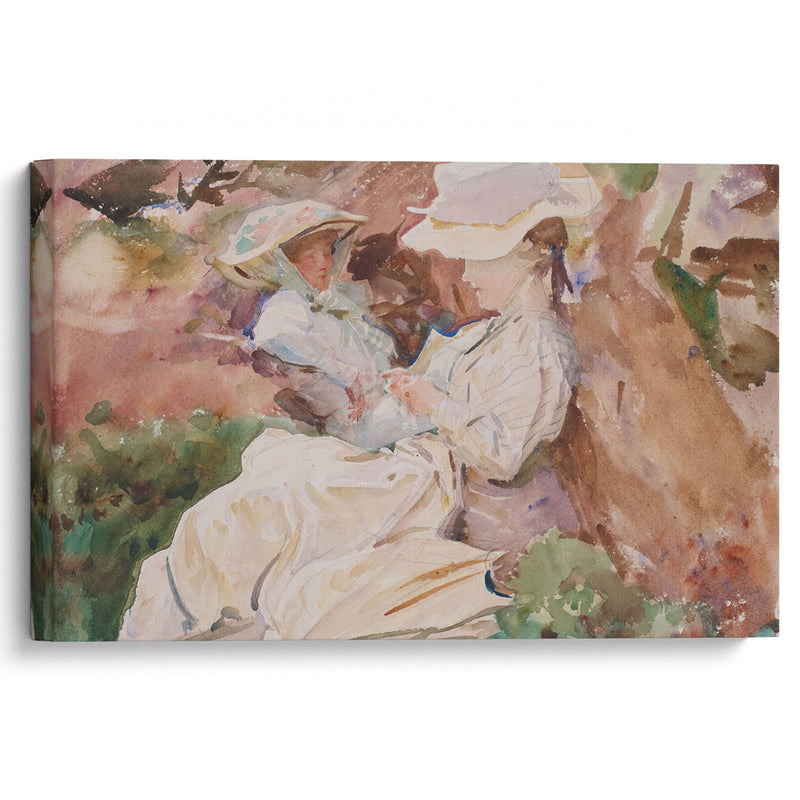 Simplon – Mrs Barnard and her Daughter Dorothy (1905-1915) - John Singer Sargent - Canvas Print