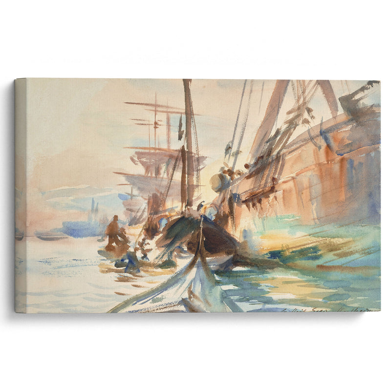 Unloading Boats (1904) - John Singer Sargent - Canvas Print