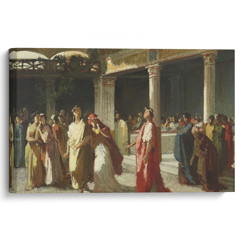 Dramatic Scene in a Court - Frederic Leighton - Canvas Print