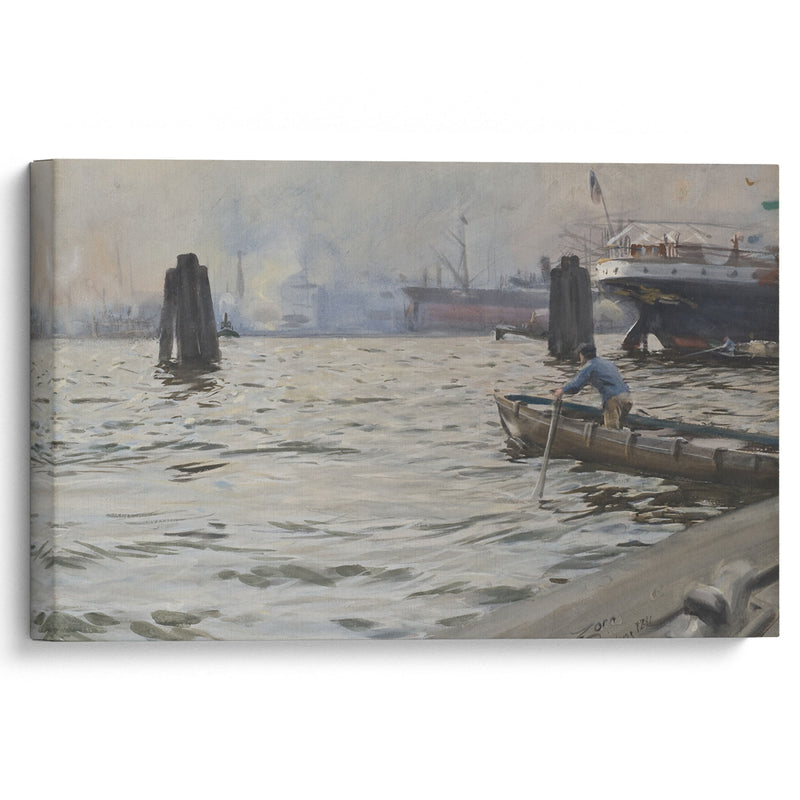 The Port of Hamburg (1891) - Anders Zorn - Canvas Print