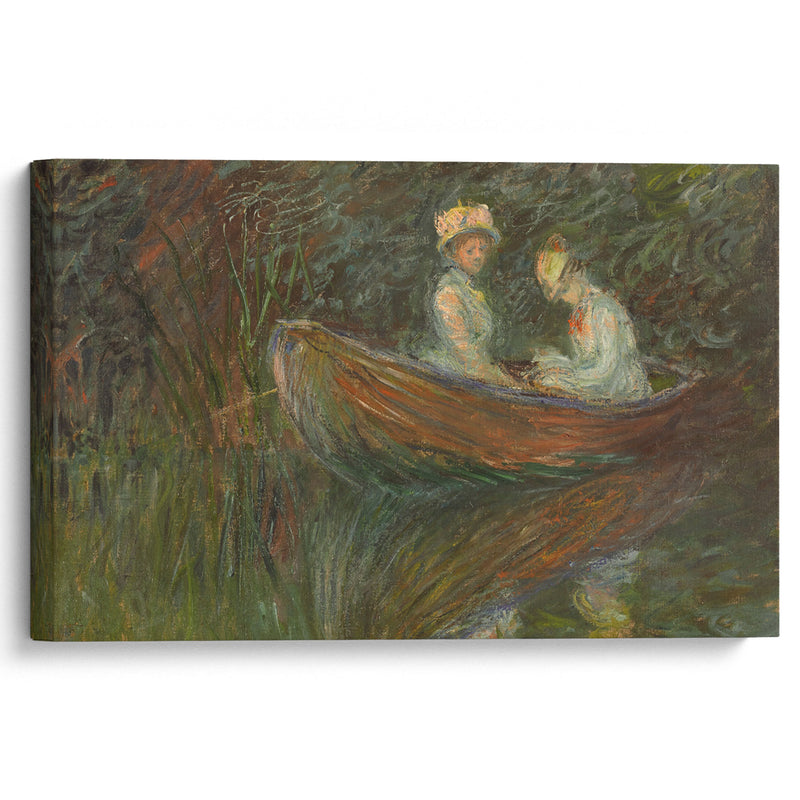 Deux femmes en barque (1887) - Claude Monet - Canvas Print