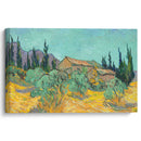 Cabanes de bois parmi les oliviers et cyprès (1889) - Vincent van Gogh - Canvas Print