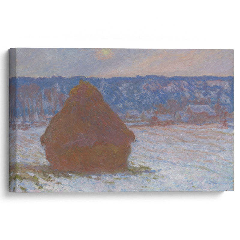 Stack of Wheat (Snow Effect, Overcast Day) (1890-91) - Claude Monet - Canvas Print