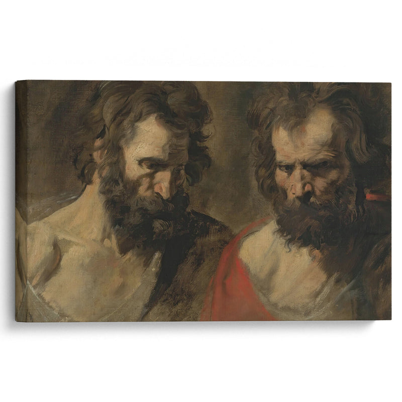 Two Studies Of A Bearded Man - Anthony van Dyck - Canvas Print