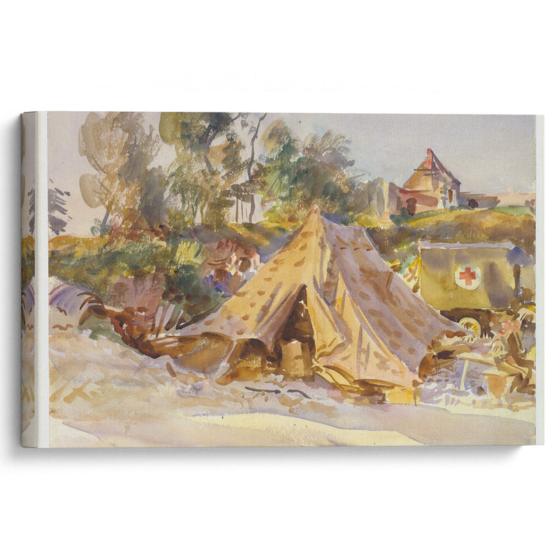 Camp with Ambulance (1918) - John Singer Sargent - Canvas Print