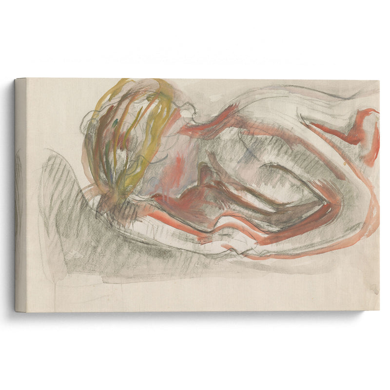 Liggende akt (1913) - Edvard Munch - Canvas Print