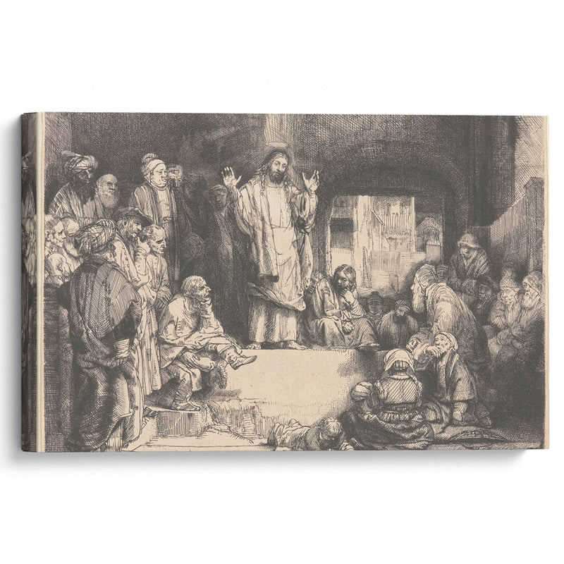 Christ Preaching (ca. 1652) - Rembrandt van Rijn - Canvas Print