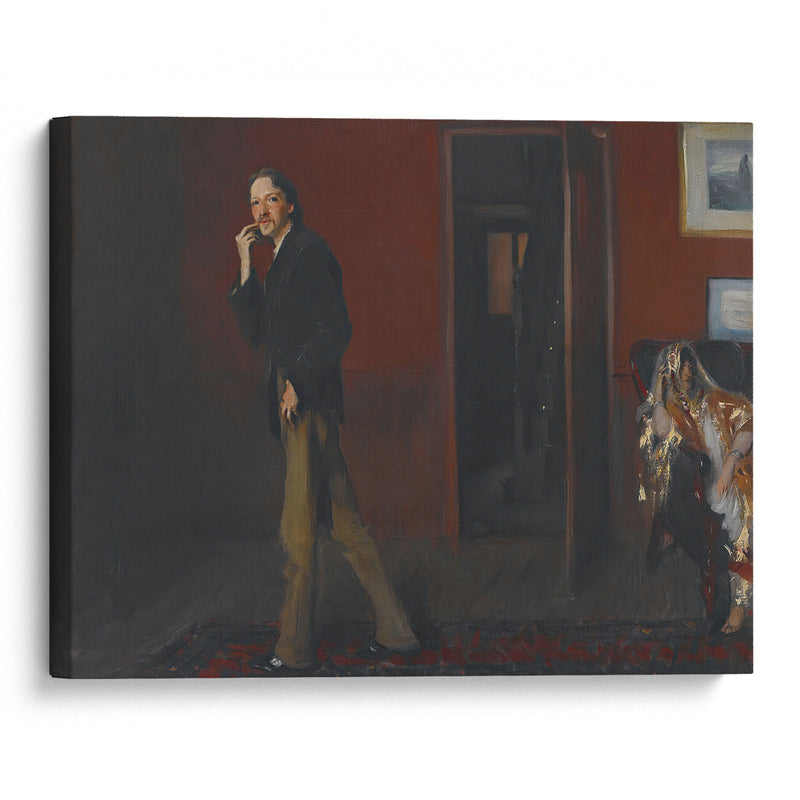 Robert Louis Stevenson and His Wife (1885) - John Singer Sargent - Canvas Print