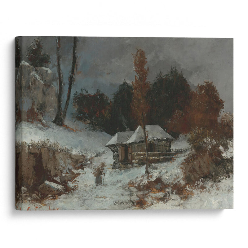 Porteuse De Fagots Dans Un Paysage De Neige - Gustave Courbet - Canvas Print