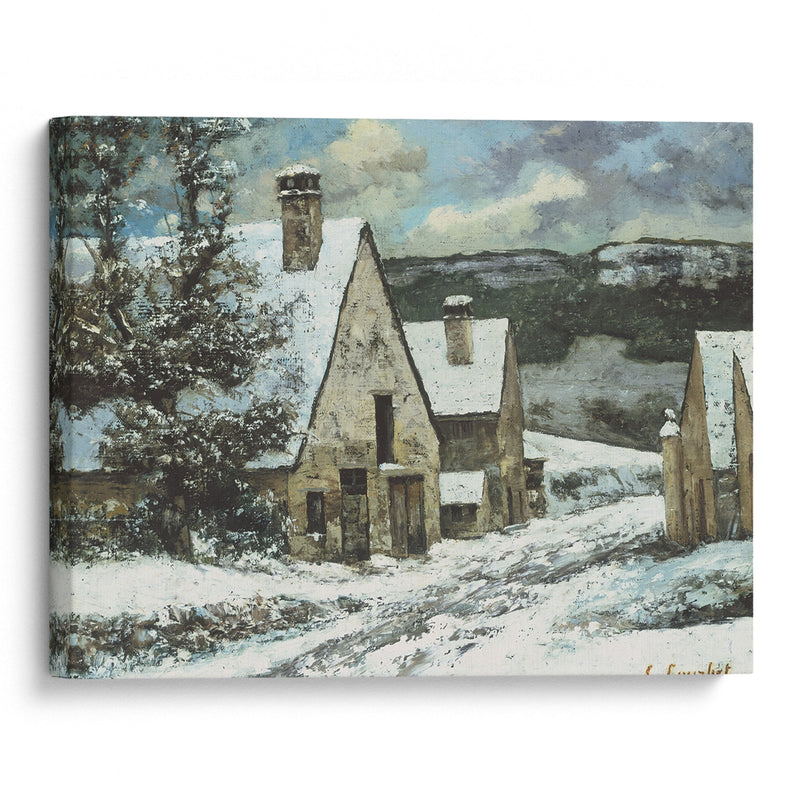 Village Edge in Winter (ca. 1868) - Gustave Courbet - Canvas Print