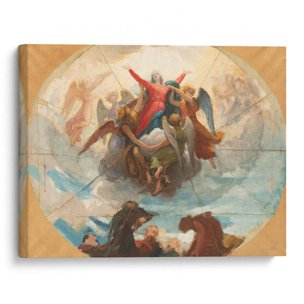 Etude pour le plafond de la Chapelle de Vierge à la Rochelle - William Bouguereau - Canvas Print